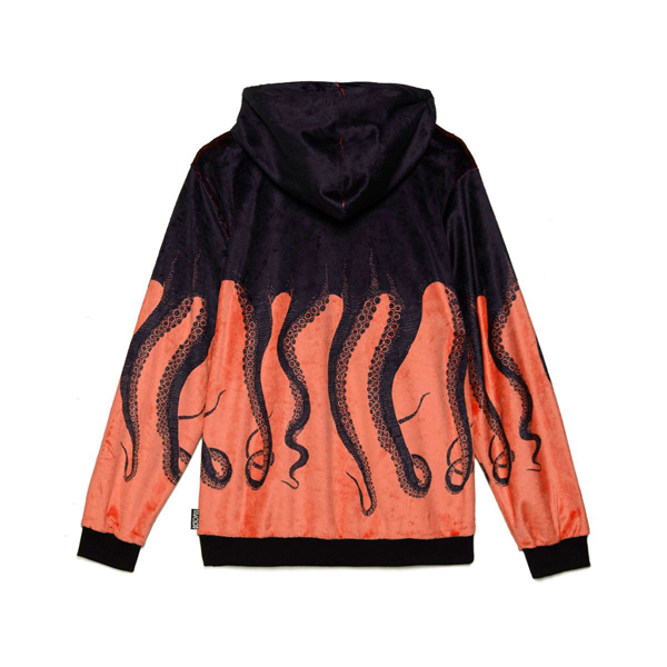 Top in soft hoodie fabric. Slightly looser fit and ribbing around the neckline, cuffs, and hem. Soft brushed inside.